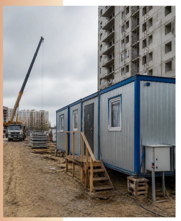 Аренда строительных вагончиков для рабочих в Лесозаводске
